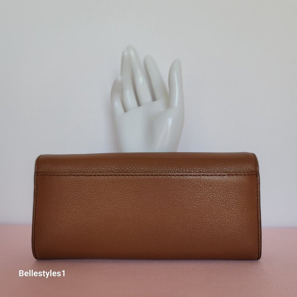 MICHAEL KORS Pebbled Leather Flap Large Wallet-Luggage color. PRE-OWNED/USED.⭐ - Picture 7 of 16